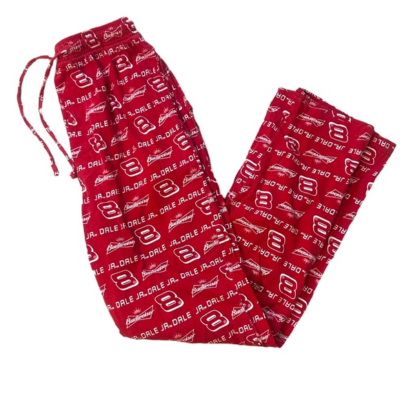 Winner’s Circle Red & White NASCAR JR Dale Budweiser Soft Pants Women’s Small - Picture 1 of 4